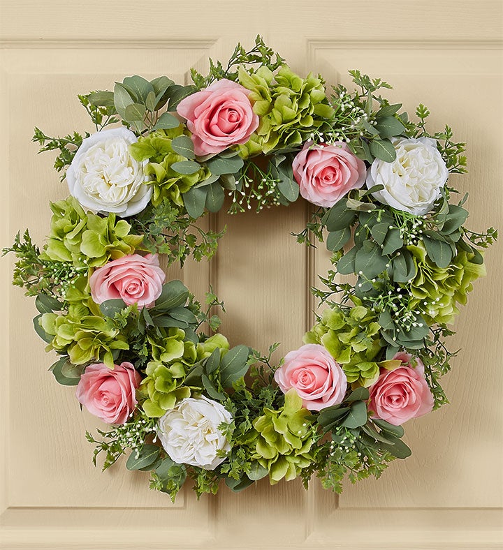 Keepsake Peony And Rose Garden Wreath - 24"